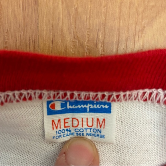 Vintage Champion Men’s Marines 1st FSSG 100 Mile Club Ringer T-Shirt Medium - Picture 6 of 6